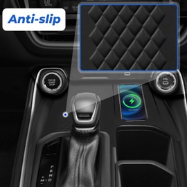 Abystar Wireless Charging Anti-Slip Mat for Grand Highlander 2024 2025, Black Silicone Protective Pad Liners for Grand Highlander Accessories