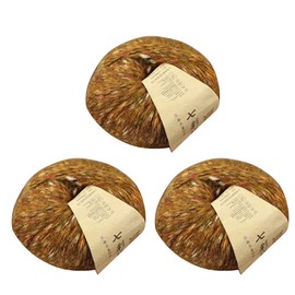 RK-HYTQWR 3X 50G Hand-Woven Alpaca Colorful Soft Crochet Baby Warm Diy Knitting Wool Yarn,Alpaca Wool Yarn,Late Autumn Maple