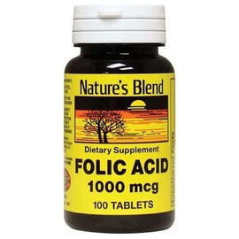 Swanson Swanson Nature's Blend Folic Acid 1000 mcg 100 Tablets