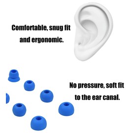 Replacement Silicone Ear Tips Earbuds Buds Set Compatible with for Powerbeats 2 3 Wireless Beats by dre Headphones Earphones, 4 Pairs (Blue)
