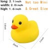 Codall Mini Yellow Rubber Bath Ducks for Child（2.1", 20pcs）