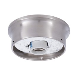 B&P Lamp® 4 Inch Fitter Wired Flush Mount Ceiling Fixture, Satin Nickel Finish
