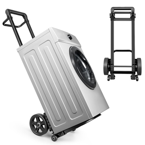KEDSUM Labor-Saving Folding Hand Truck with Training Wheels, 360 LBS