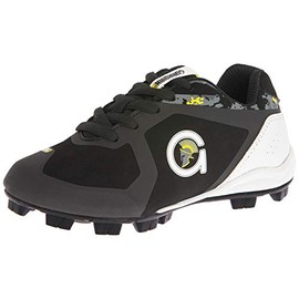 Guardian Blaze Baseball Cleats for Boys Shoes Youth Little Kid Rubber Turf Little League, Durable, Breathable - Black, 1