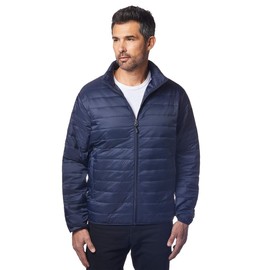 Landway Men Long Shirt Relaxed fit Lightweight Packable Travel Puffer Jacket For Adults - 7681 - Navy - S