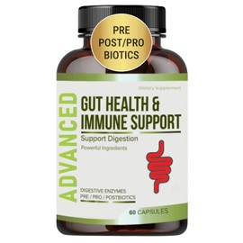 Complete Gut Health for Women and Men with Probiotic, Prebiotic, Postbiotic & Digestive Enzymes to Supports Digestive Lining Health,Digestion Health, Occasional Gas, and Discomfort.