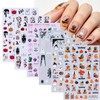 Halloween Nail Art Stickers Decals - 6 Sheets Pumpkin Ghost