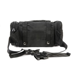 Snugpak ResponsePak WGTE Tactical Deployment Bag - 600D Nylon, Quick-Grab Carry Handle, Multi-Pocket Design, 46-inch Waist Strap, Zipped Front Pocket - Compatible with MOLLE Rucksacks - 400g - Black