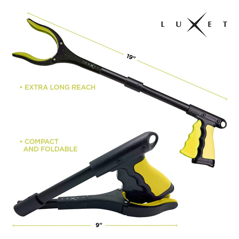 Grabber Reacher Tool 19 Inch Long, Foldable Pick Up Stick