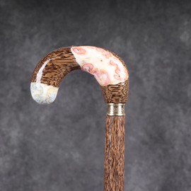 Handmade Rosewood Wooden Walking Cane for Men | Epoxy Resin Walking Stick for Senior | Lightweight Walking Cane