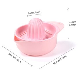 Lemon juicer, Lemon Citrus, Manual Juicers, Orange Hand Squeezer Rotation Press, Easy to Clean, Dishwasher Safety (Pink)