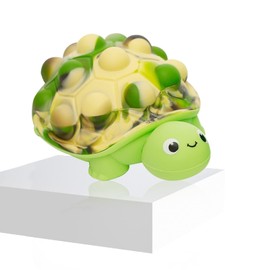 Anboor Pop Fidget Toys, 3D Silicone Turtle Push Bubbles Sensory Toy Pop Stress Ball Anxiety Stress Reliever Toy for Autism Early Education