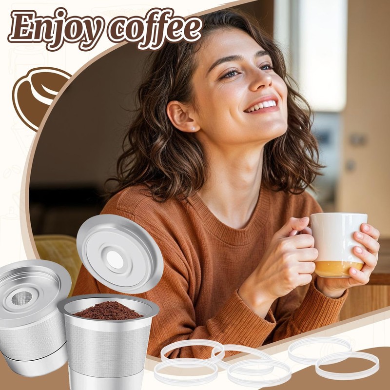 10PCS Reusable Gaskets K Cups for Keurig,Silicone Gaskets for Keurig