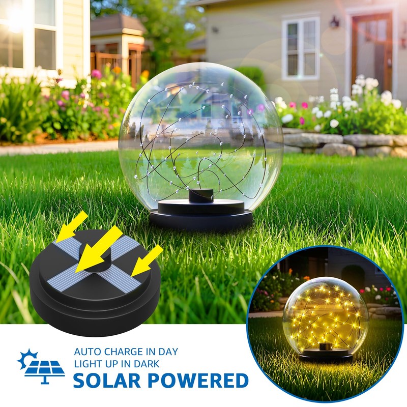 NiceBuy 2-Pack Solar Floating Pool Lights Ball Outdoor Water-Resistant IP66