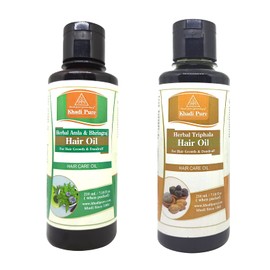 Khadi Pure Amla Bhringraj & Triphala Hair Oil, 210 ml (Pack of 2)