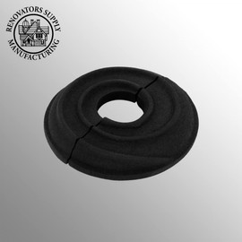 Renovators Supply Manufacturing Escutcheon Plate 3.13 in OD Escutcheon 3/4 in IPS Black Finish Aluminum Radiator Flange