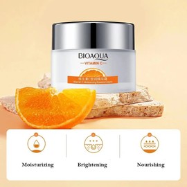 Bioaqua Set Crema Vitamina C  Contorno de Ojos Aclara e Hidrata DíaNoche Piel Normal