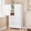 SEGAWE Bathroom Storage Unit Freestanding Cabinet with 2 Drawers and