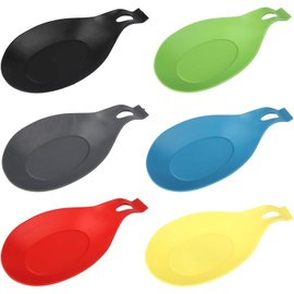 6 Porta Cucharas, Porta Cucharas de Cocina, Reposa Cucharas de Cocina, Soporte para Cucharas de Cocina, Se pueden colocar cucharas de sopa, cucharas de sopa de mango largo, palas de olla