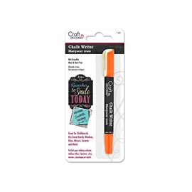 Chalk Writer, Mess Free, Wet-erasable marker for many surfaces - Amazing Vibrant Color, Neon Orange