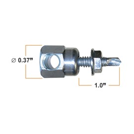 Everflow Sammys 8055957-50 SWDR 1 3/8 Inch Screw Horizontal Threaded Rod Anchor Designed for Steel Structure, Steel with Zinc Plated, Corrosion Resistance, 1/4-20 x 1 Inch Screw Length - (Pack of 50)