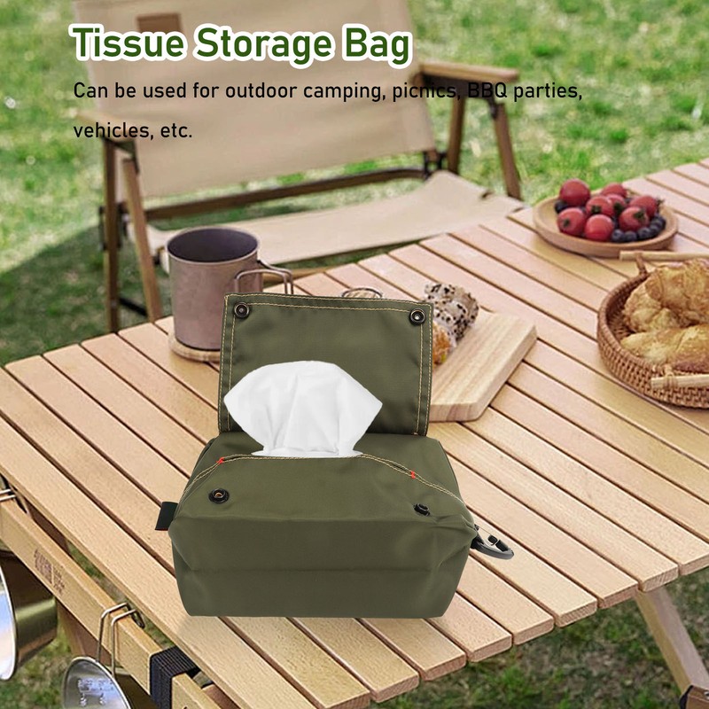 Tissue Storage Bag Waterproof Antidust Foldable Lightweight Portable Car Tissue