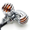 Chrome Heavy Duty Motorcycle Turn Signals Bulb Indicators Blinkers Lights