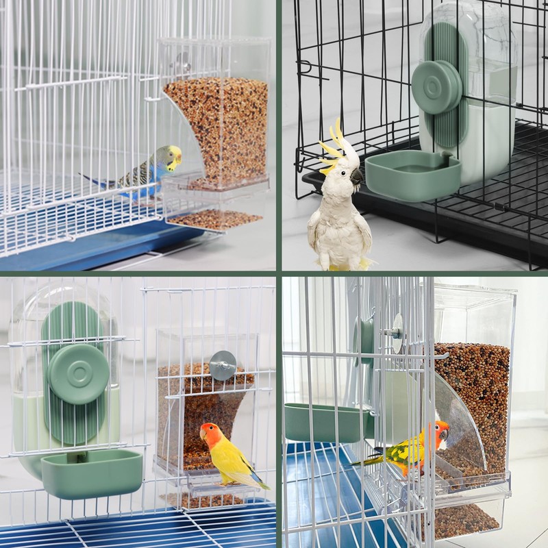 Lemtrflo No Mess Bird Feeder & Water Dispenser Set -