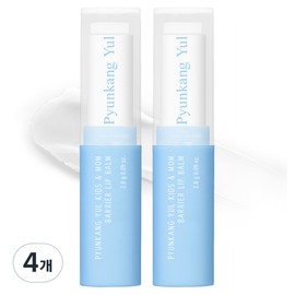 Pyunkangyul Kids & Mom Barrier Lip Balm, unscented, 2.8g, 4 pieces / 편강율 키즈앤맘 배리어 립밤, 무향, 2.8g, 4개