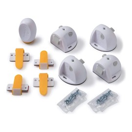 Safety 1st Adhesivo Magnético 4 Cerraduras Y 1 Llave De Segu