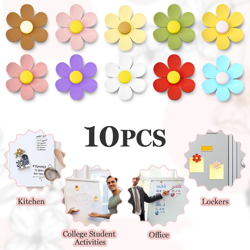 DIFIT Magnets 10 PCS Whiteboard Magnets Home Office School Refrigerator