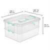 Sterilite Stack and Carry 2 Layer Handle Box, Stackable Plastic