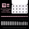 Wellquinn Square Nails with Guidelines 300pcs Pre-shape Gel Acrylic Nail