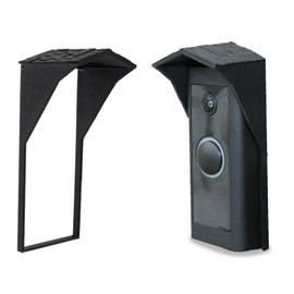 Gestech RingDoorbell Wired (5AT3T5) Slide On Rain Weather Cover Protector Anti Glare Only for Smaller RingWired Doorbell | Sturdy Design | Push Fit | No Drill (Tiled Effect Roof)