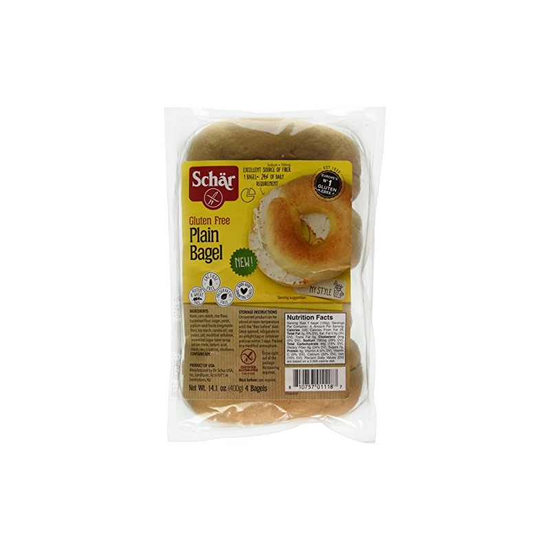 Schar Gluten Free Plain Bagels, 14.1 Ounce