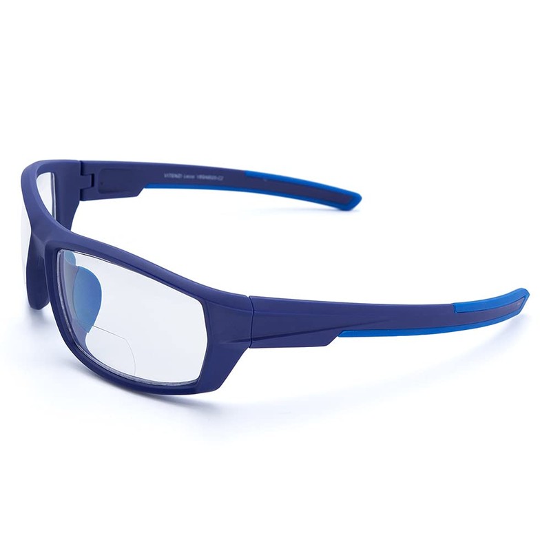 VITENZI Bifocal Reading Wraparound Safety Glasses with Clear Lens Readers