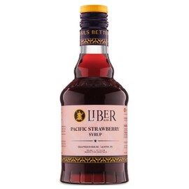 Liber & Co. Pacific Strawberry Syrup (12.7 oz) - Craft Cocktail Mixer with 60% Strawberry Juice - Perfect for Daiquiris, Margaritas & Mocktails