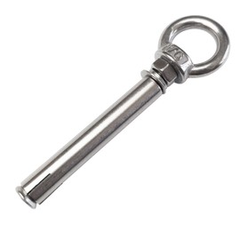 JENSWILL Expansion Bolts Anchor Bolt 5 Pack M6*80mm 304 Stainless Steel Expansion Screws Bolts Eyes Ring Fastener Wall Concrete