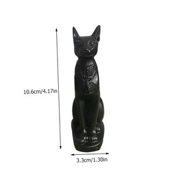 iplusmile Cat Figurine Black Resin Household Ornament for Desktop Decor Creative for Home Stylish Adornment for Bookshelves Tv Cabinets for Holidays