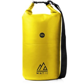 MNT10 Dry Bag with Carry Strap I Dry Bags Waterproof in 10 L or 20 L I Waterproof Bag for Travel, Outdoor and Camping I Duffel Bag Robust and Durable, Yellow, Pack sack
