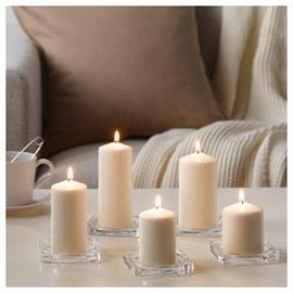 IKEA.. 803.779.37 Fenomen Unscented Block Candle, Set of 5, Natural