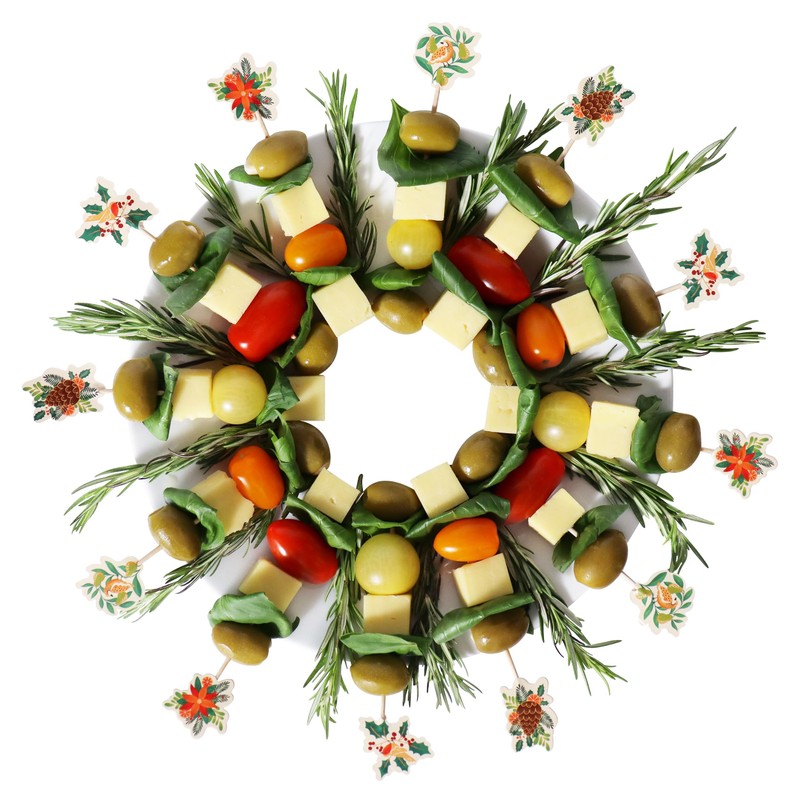 PME Christmas Treats Picks Festive Foliage (Pack of 24) Paper