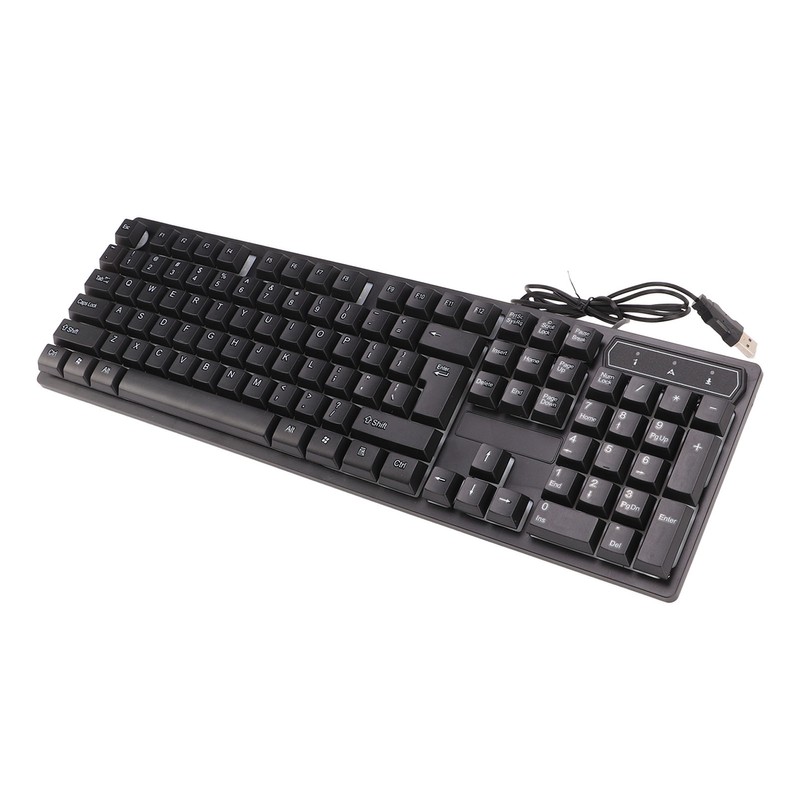 Keyboard Colorful Light Stable 104keys Suspended Keycap Wired Mechanical Gaming