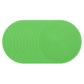 PATIKIL Spot Markers 4" 12pcs Non-Slip Floor Dot Agility Markers Flat Field Cone Poly Dot Gym PE Speed Training Dance Soccer Basketball Sports Green