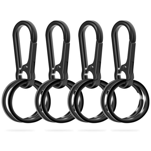 DMENER 4PCS Metal Keychain Clip Hook Keychain Keyring Key Chain