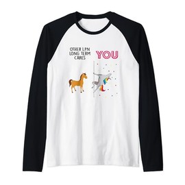 LPN Long Term Care Funny Unicorn Raglan Baseball Tee
