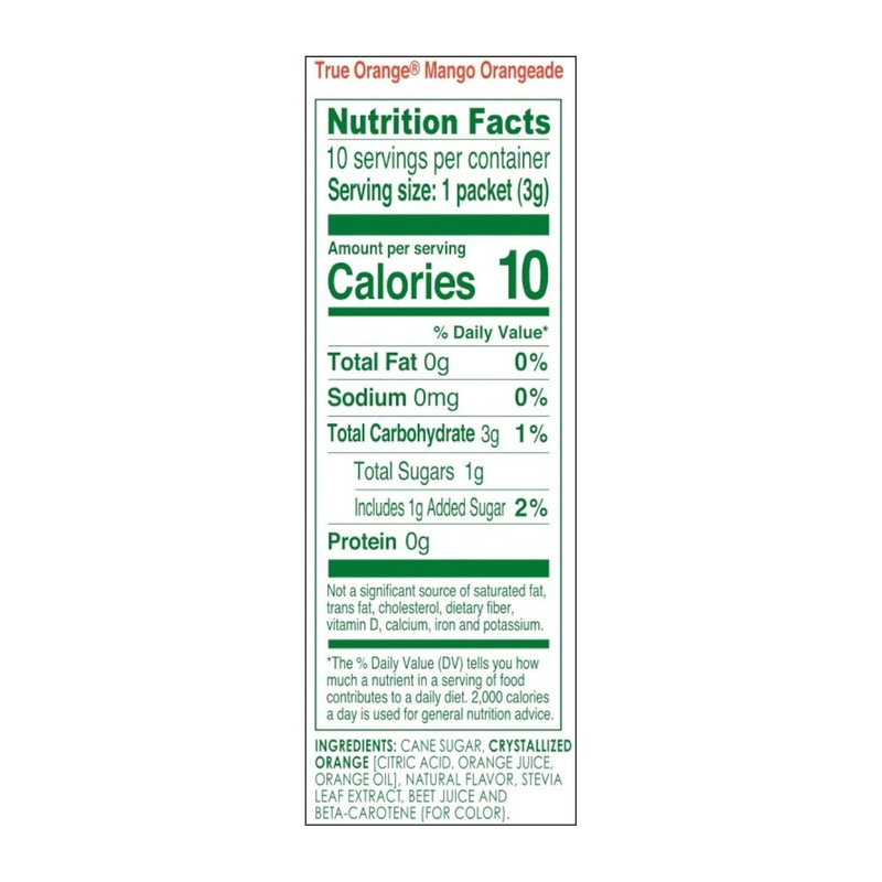 True Orange, Mango Orange Drink Mix, 10-count (Pack of 4)