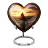 YATHABHISA Red Cardinal Heart Shaped Urn Keepsake, Mini Urns for