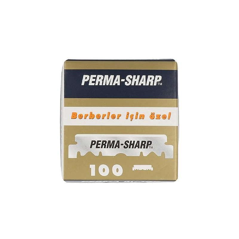 100 Perma-Sharp Straight Edge Razor Blades for use in Professional