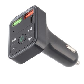 Car Transmitter Wireless Adapter Handsfree Call Music Dual USB Port 1 Type C 7 Colorful Light Car Accessory DC12‑24V for Vehicle